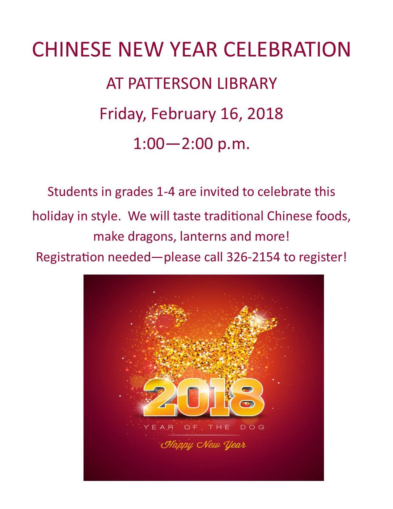 Chinese New Year Celebration at Patterson Library