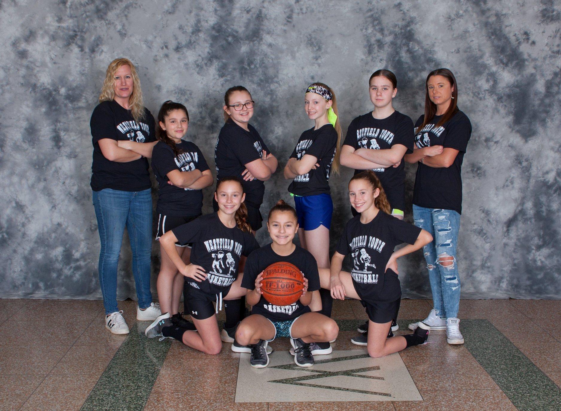 2019-2020 5th & 6th Grades Girls Black Team