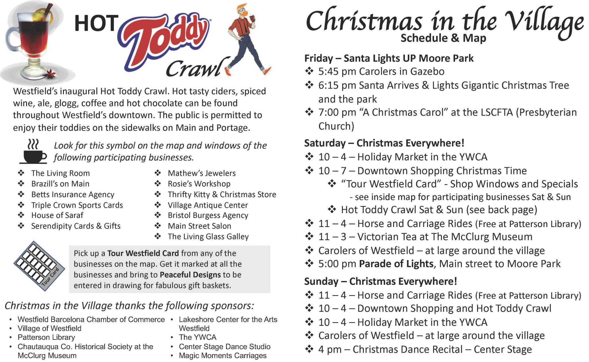 Christmas In the Village Schedule & Map page 1