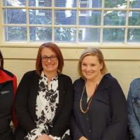 Renee Miller, Board President; Amy Pierce, Executive Director; Angela Fowler, Administrative Coordinator; Nicole Gollhardt, Director of School Age Child Care