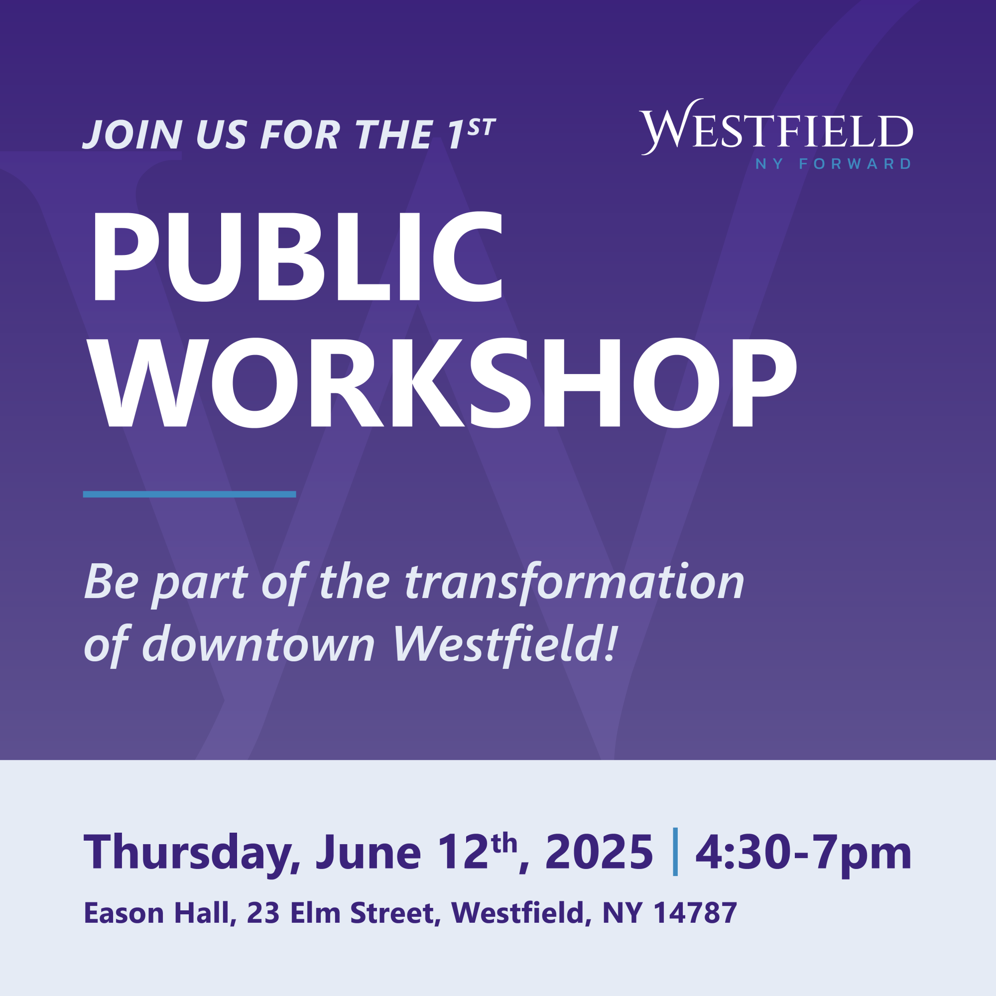 Public workshop June 12